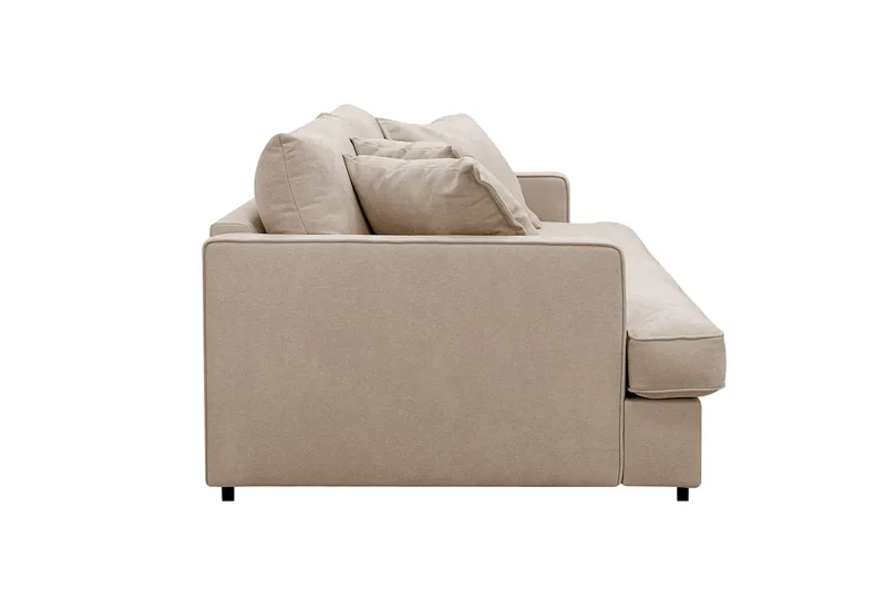 Rossita Lyx 3-sits Extra djup Soffa i Tyg - Ljusbrun - Products - Möbler - Soffa - 3 sits soffa