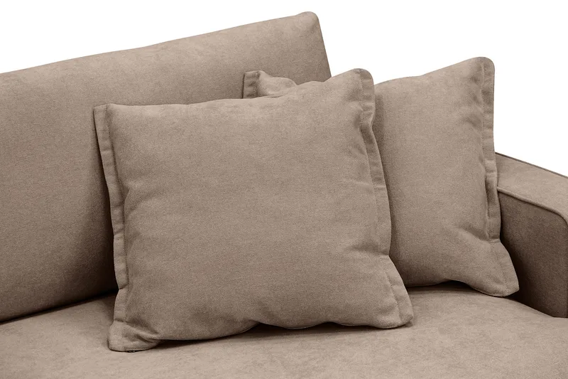 Rossita Lyx 3-sits Extra djup Soffa i Tyg - Mörkbrun - Products - Möbler - Soffa - 3 sits soffa