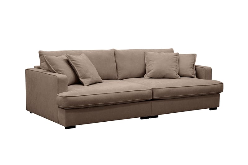 Rossita Lyx 3-sits Extra djup Soffa i Tyg - Mörkbrun - Products - Möbler - Soffa - 3 sits soffa