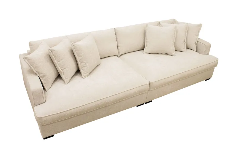 Rossita Lyx 4-sits Extra djup Soffa i Chenille - Beige - Products - Möbler - Soffa - 4 sits soffa