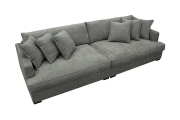 Rossita Lyx 4-sits Extra djup Soffa i Chenille - Grå - Products - Möbler - Soffa - 4 sits soffa