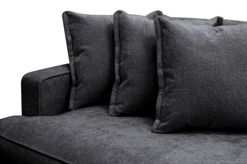 Rossita Lyx 4-sits Extra djup Soffa i Chenille - Svart - Products - Möbler - Soffa - 4 sits soffa