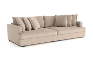 Rossita Lyx 4-sits Extra djup Soffa i Tyg - Beige - Products - Möbler - Soffa - 4 sits soffa
