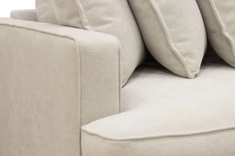 Rossita Lyx 4-sits Extra djup Tygsoffa - Beige - Products - Möbler - Soffa - 4 sits soffa