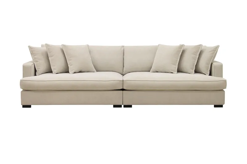 Rossita Lyx 4-sits Extra djup Tygsoffa - Beige - Products - Möbler - Soffa - 4 sits soffa