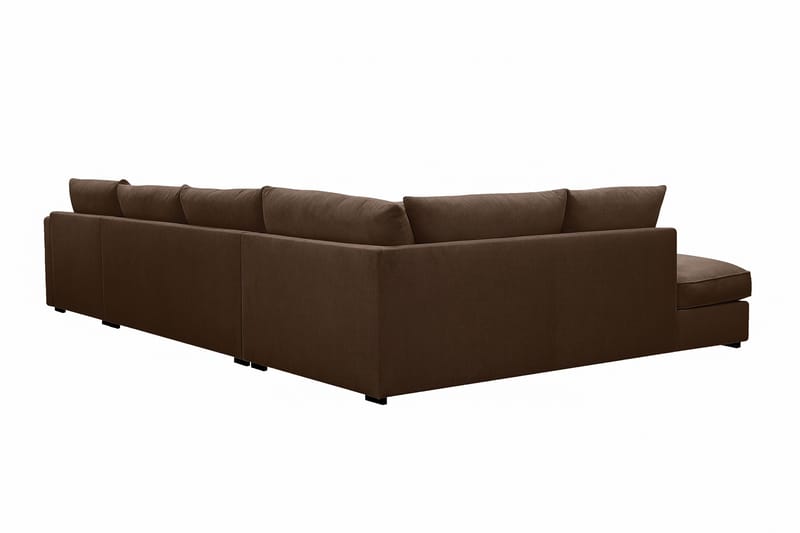 Rossita Lyx 5-sits Högervänd U-formad Extra djup Soffa med Divan och Schäslong i Manchester - Mörkbrun - Products - Möbler - Soffa - U-soffa