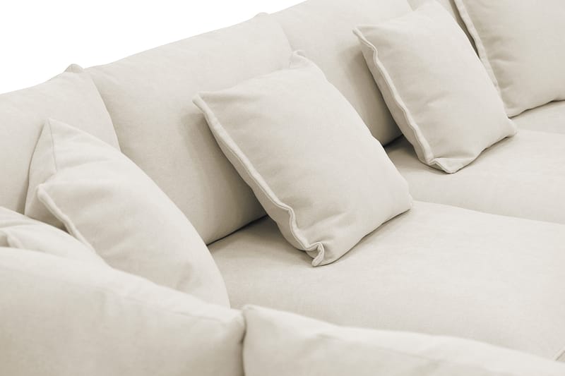 Rossita Lyx 5-sits Högervänd U-formad Extra djup Soffa med Divan och Schäslong i Tyg - Beige - Products - Möbler - Soffa - U-soffa