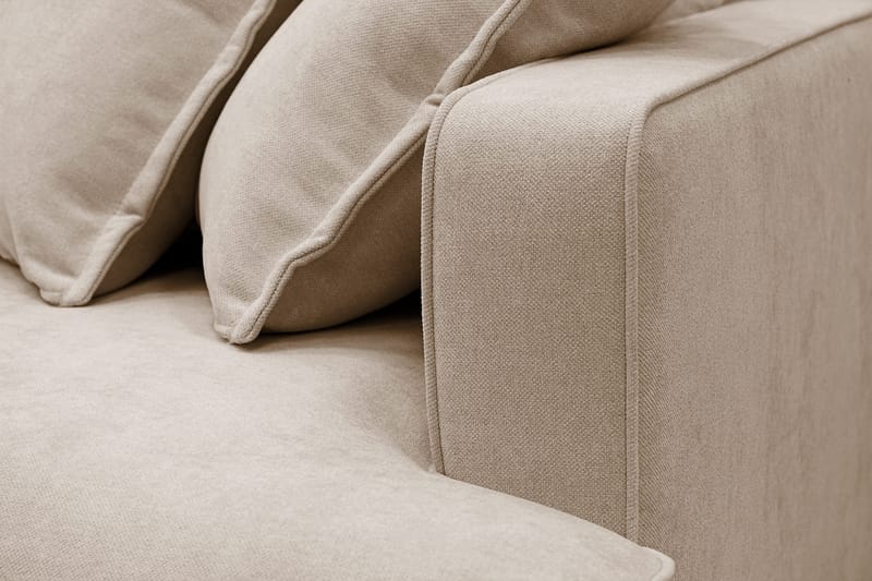 Rossita Lyx 5-sits Högervänd U-formad Extra djup Soffa med Divan och Schäslong i Tyg - Ljusbrun - Products - Möbler - Soffa - U-soffa