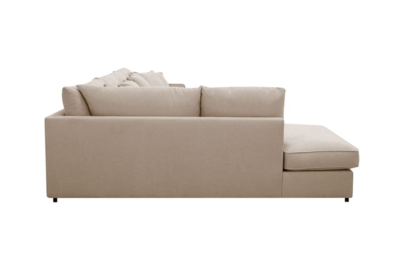 Rossita Lyx 5-sits Högervänd U-formad Extra djup Soffa med Divan och Schäslong i Tyg - Ljusbrun - Products - Möbler - Soffa - U-soffa