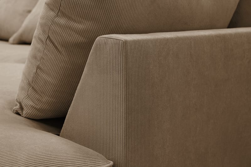 Rossita Lyx 5-sits Vänstervänd U-formad Extra djup Soffa med Divan och Schäslong i Manchester - Ljusbrun - Products - Möbler - Soffa - U-soffa