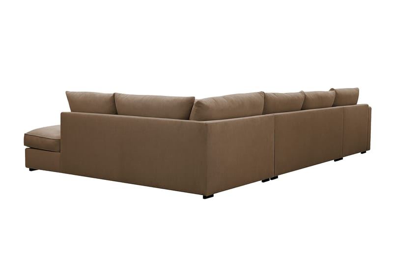 Rossita Lyx 5-sits Vänstervänd U-formad Extra djup Soffa med Divan och Schäslong i Manchester - Ljusbrun - Products - Möbler - Soffa - U-soffa
