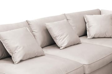 Rossita Lyx 5-sits Vänstervänd U-formad Extra djup Soffa med Divan och Schäslong i Sammet - Beige - Products - Möbler - Soffa - Sammetssoffa