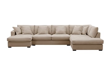 Rossita Lyx 5-sits Vänstervänd U-formad Extra djup Soffa med Divan och Schäslong i Tyg