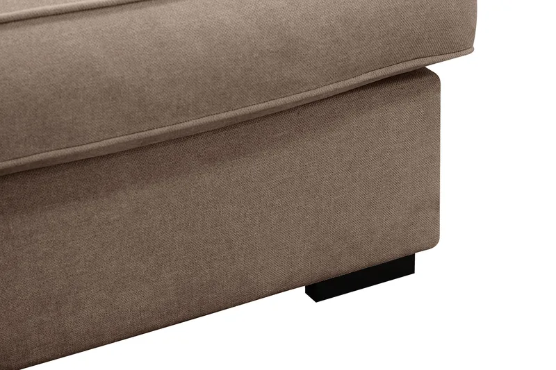 Rossita Lyx 5-sits Vänstervänd U-formad Extra djup Soffa med Divan och Schäslong i Tyg - Mörkbrun - Products - Möbler - Soffa - U-soffa