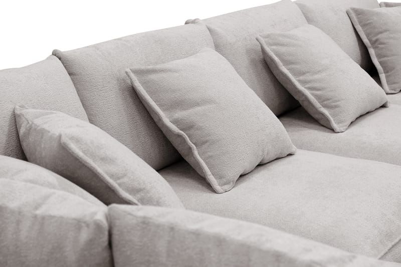 Rossita Lyx 6-sits Högervänd U-formad Extra djup Soffa med Divan och Schäslong i Chenille - Grå/Brun - Products - Möbler - Soffa - U-soffa