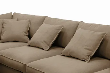 Rossita Lyx 6-sits Högervänd U-formad Extra djup Soffa med Divan och Schäslong i Manchester - Ljusbrun - Products - Möbler - Soffa - U-soffa