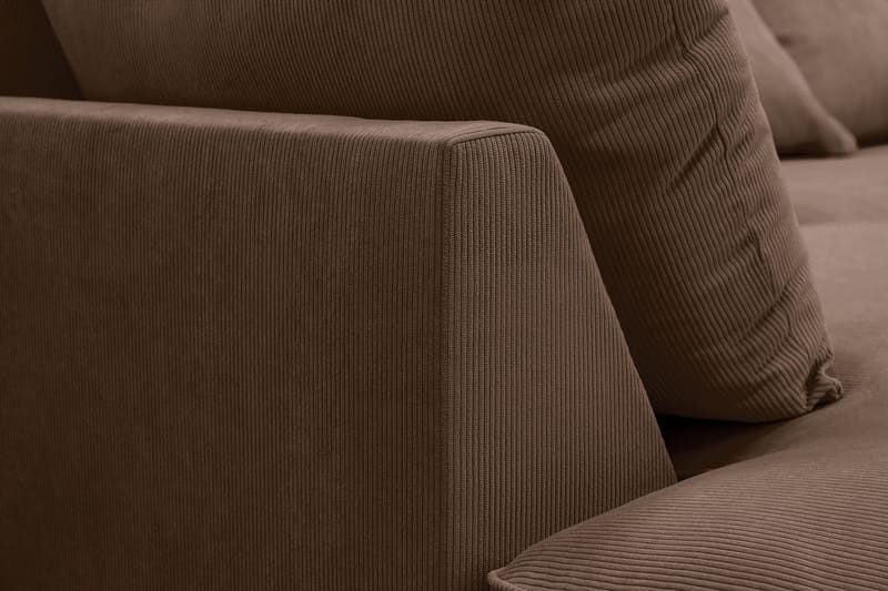 Rossita Lyx 6-sits Högervänd U-formad Extra djup Soffa med Divan och Schäslong i Manchester - Mörkbrun - Products - Möbler - Soffa - U-soffa
