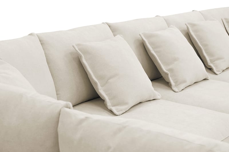 Rossita Lyx 6-sits Högervänd U-formad Extra djup Soffa med Divan och Schäslong i Tyg - Beige - Products - Möbler - Soffa - U-soffa