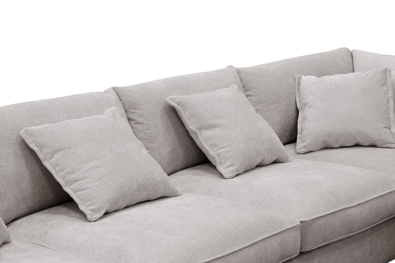 Rossita Lyx 6-sits Vänstervänd U-formad Extra djup Soffa med Divan och Schäslong i Chenille - Grå/Brun - Products - Möbler - Soffa - U-soffa