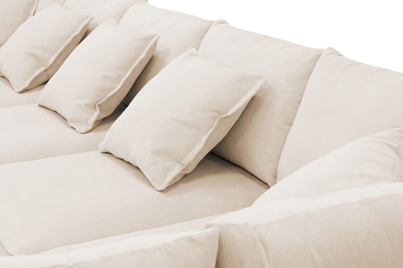 Rossita Lyx 6-sits Vänstervänd U-formad Extra djup Soffa med Divan och Schäslong i Manchester - Beige - Products - Möbler - Soffa - U-soffa