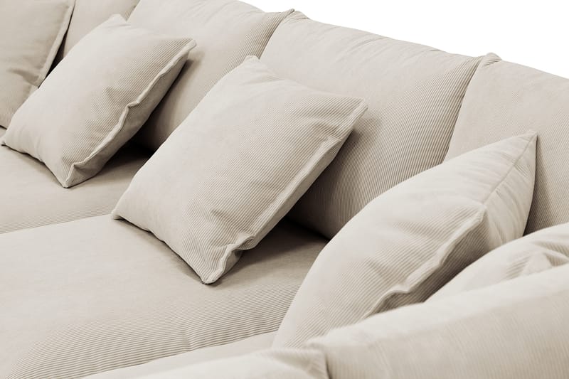 Rossita Lyx 6-sits Vänstervänd U-formad Extra djup Soffa med Divan och Schäslong i Manchester - Kräm - Products - Möbler - Soffa - U-soffa