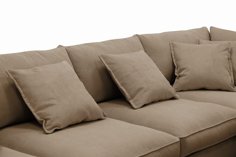Rossita Lyx 6-sits Vänstervänd U-formad Extra djup Soffa med Divan och Schäslong i Manchester - Ljusbrun - Products - Möbler - Soffa - U-soffa