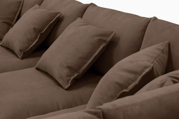 Rossita Lyx 6-sits Vänstervänd U-formad Extra djup Soffa med Divan och Schäslong i Manchester - Mörkbrun - Products - Möbler - Soffa - U-soffa