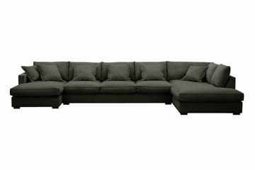 Rossita Lyx 6-sits Vänstervänd U-formad Extra djup Soffa med Divan och Schäslong i Manchester - Mörkgrön - Products - Möbler - Soffa - U-soffa