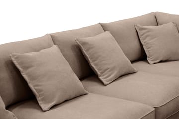 Rossita Lyx 6-sits Vänstervänd U-formad Extra djup Soffa med Divan och Schäslong i Tyg - Mörkbrun - Products - Möbler - Soffa - U-soffa