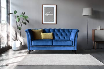 Soffa 2-sits chesterfield blå - Milton - Blå - Products - Möbler - Soffa - Chesterfield soffa