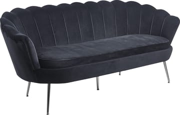 Soffa 3-sits i svart sammet - Kingsley - Svart - Products - Möbler - Soffa - Sammetssoffa