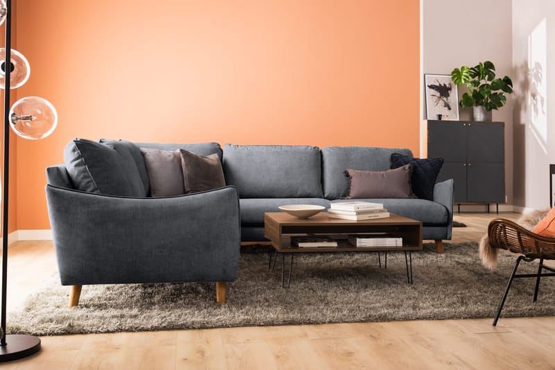 Trend Lyx Hörnsoffa Vändbar - Mörkgrå/Ek - Products - Möbler - Soffa - Hörnsoffa