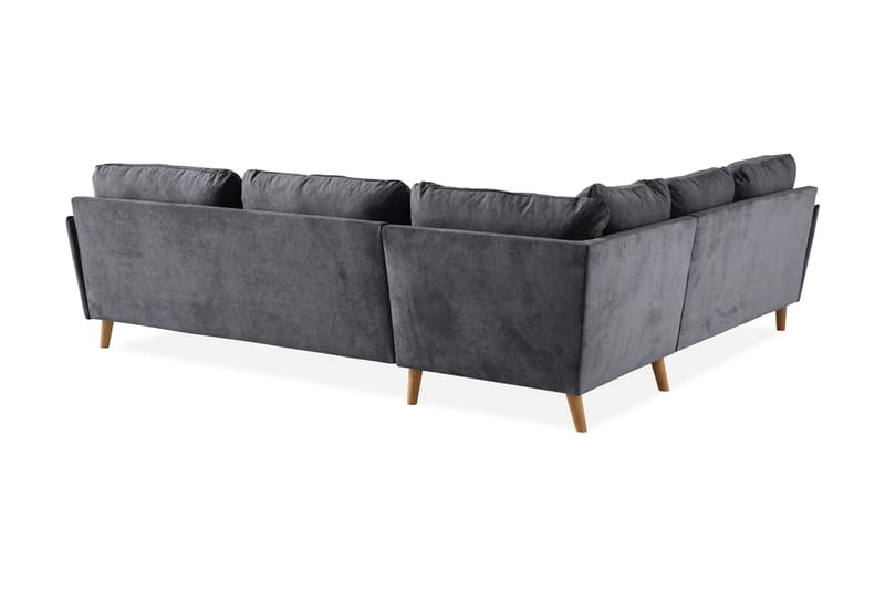 Trend Lyx Hörnsoffa Vändbar - Mörkgrå/Ek - Products - Möbler - Soffa - Hörnsoffa