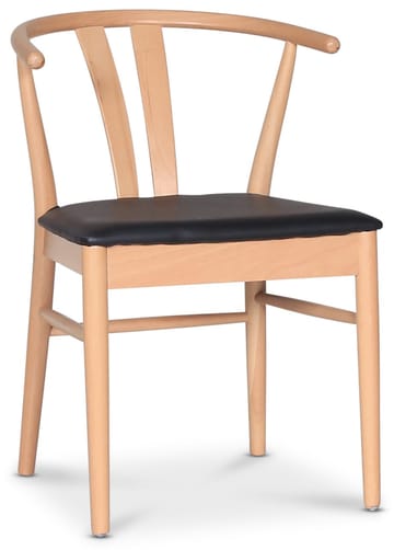Astrid matstol med svart PU sits - Svart - Products - Möbler - Fåtölj & stolar - Karmstol