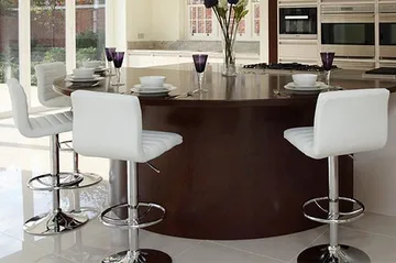 Aura Barstol - Vit/Krom - Products - Möbler - Fåtölj & stolar - Barstol & barpall