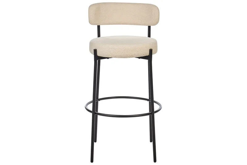 Barstol Allison set om 2 Beige-Svart - Beige-Svart - Products - Möbler - Fåtölj & stolar - Barstol & barpall