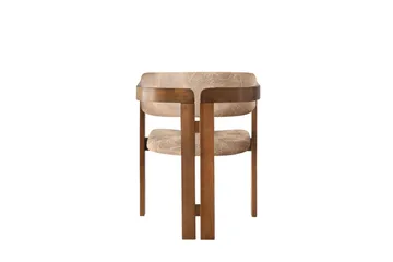 Dellon Karmstol - Valnöt/Beige - Products - Möbler - Fåtölj & stolar - Karmstol