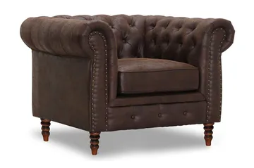 Cambridge Fåtölj - Tyg vintage brun - Products - Möbler - Fåtölj & stolar - Fåtölj - Chesterfield fåtölj