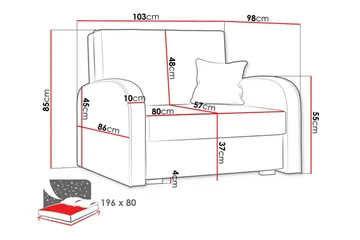 Denegal Bäddfåtölj blue - Products - Möbler - Fåtölj & stolar - Fåtölj - Bäddfåtölj