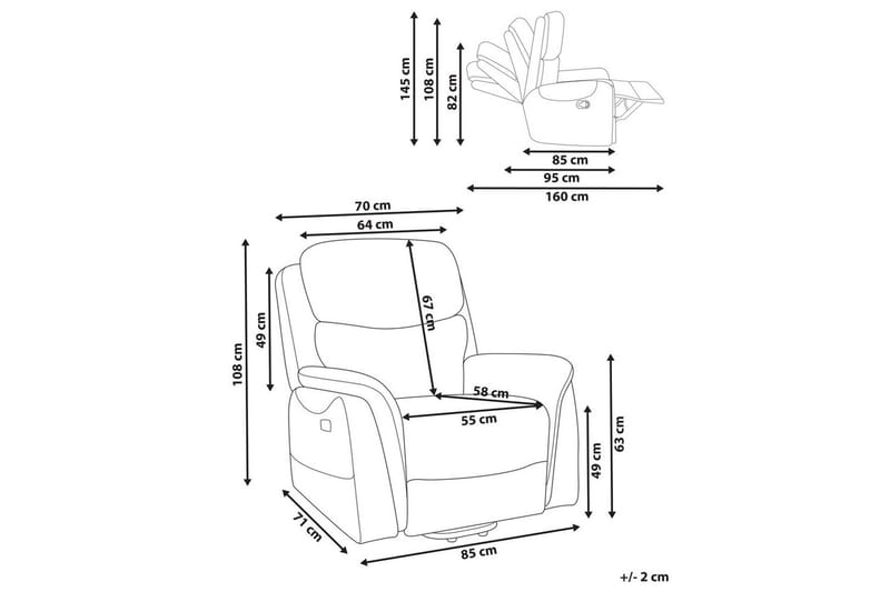 Elektrisk reclinerfåtölj Glorie Brun - Brun - Products - Möbler - Fåtölj & stolar - Fåtölj - Massagestol & massagefåtölj