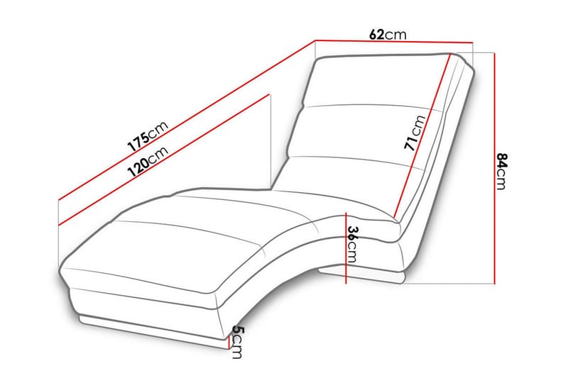 Regalado Liggfåtölj - Grå|Vit - Products - Möbler - Fåtölj & stolar - Fåtölj - Liggfåtölj