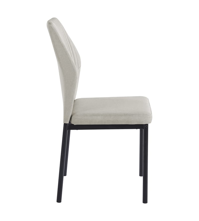 Inez matstol i beige tyg med svarta ben - Beige - Products - Möbler - Fåtölj & stolar - Matstol & köksstol