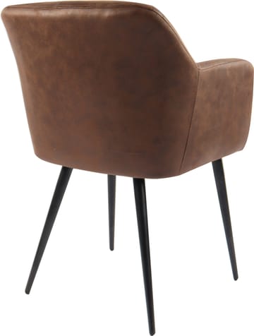 Karmstol i brun PU - Lamar - brun - Products - M öbler - Fåtölj & stolar - Karmstol