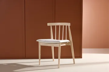 Matstol utan armstöd Peach Flora Dining Chair - Whitewash Legs / Beige Fabric Whitewash - Products - Möbler - Fåtölj & stolar - Matstol & köksstol