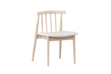 Matstol utan armstöd Peach Flora Dining Chair - Whitewash Legs / Beige Fabric Whitewash - Products - Möbler - Fåtölj & stolar - Matstol & köksstol