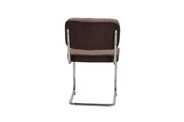 Milva Matstol i Manchester Retro - Brun/Krom - Products - Möbler - Fåtölj & stolar - Matstol & köksstol