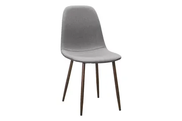 Nibe Matstol - Grå/Metallben Valnöt - Products - Möbler - Fåtölj & stolar - Matstol & köksstol