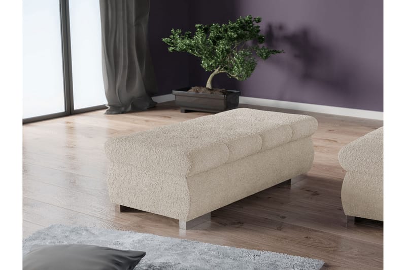 Cerys Fotpall 60 cm - Beige - Products - Möbler - Fåtölj & stolar - Pall & puff - Fotpallar