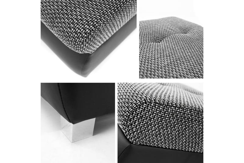 Cerys Fotpall 60 cm - Svart/Ljusgrå - Products - Möbler - Fåtölj & stolar - Pall & puff - Fotpallar