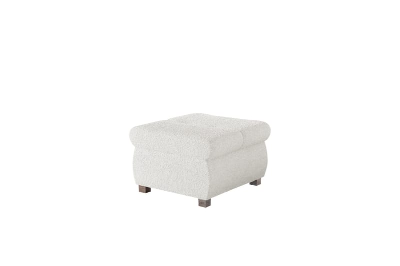 Cerys Fotpall 60 cm - Vit - Products - Möbler - Fåtölj & stolar - Pall & puff - Fotpallar